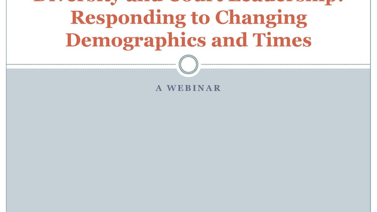 Diversity and Court Leadership II