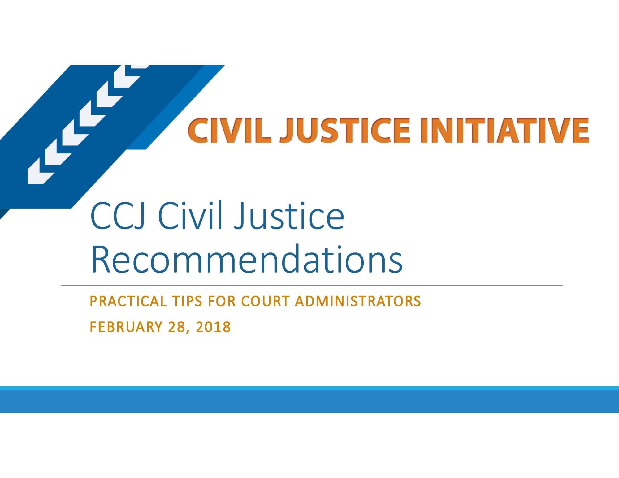 NACM Webinar Civil Justice Initiative 2018