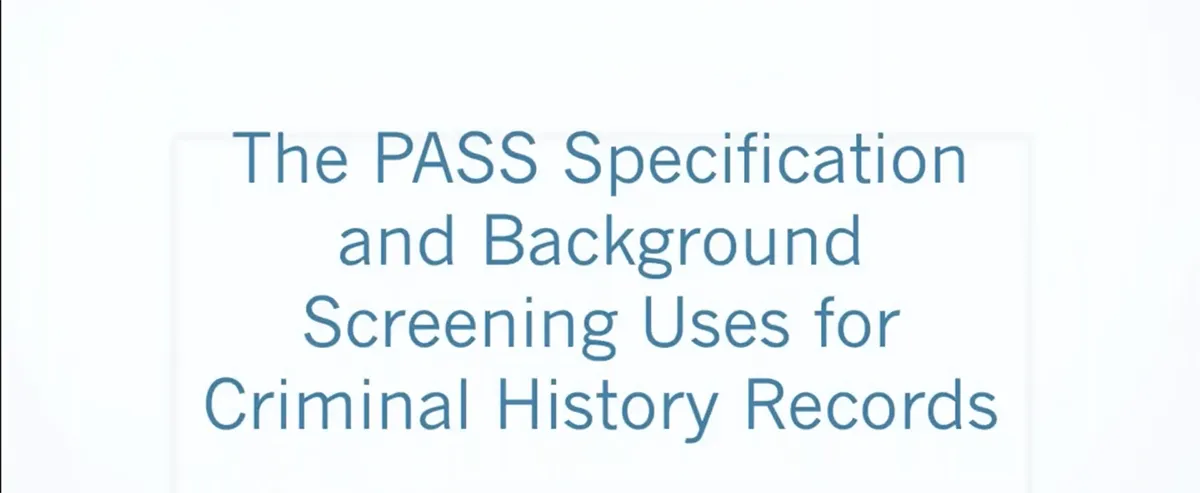 The PASS Specification and Background Uses